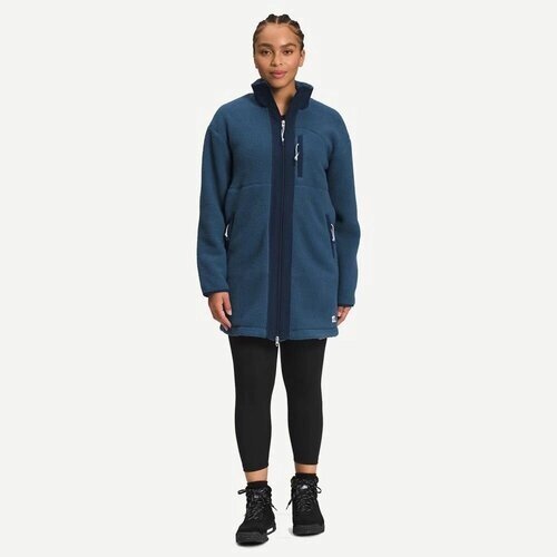 Куртка The North Face, силуэт свободный, карманы, размер S (44), синий