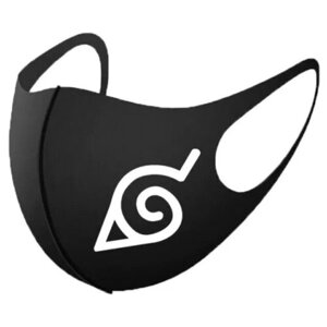 Маска из аниме Наруто многоразовая с символом "Деревня скрытого листа"Косплей, аксессуар, повязка