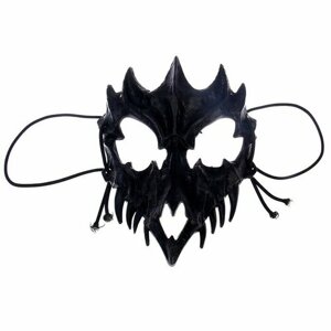 Маска карнавальная череп с клювом, черная (комплект из 12 шт)