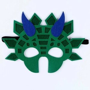 Маска карнавальная "Дракон зеленый", фетр (комплект из 20 шт)