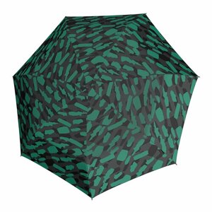 Мини-зонт Knirps, механика, 4 сложения, купол 90 см., 7 спиц, система «антиветер», чехол в комплекте, зеленый