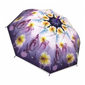 Мини-зонт Мультидом, полуавтомат, для женщин, фиолетовый