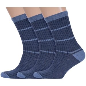 Мужские носки Альтаир, 3 пары, размер 23 (37-38), синий