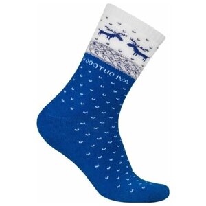 Мужские носки AVI-Outdoor, размер 36-38, синий, белый