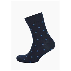 Мужские носки COMANDOR, 1 пара, высокие, размер 25, синий