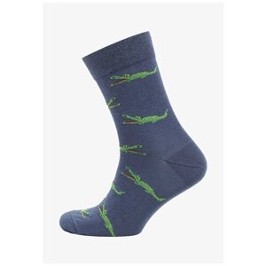 Мужские носки COMANDOR, 1 пара, высокие, размер 38;39;40, синий