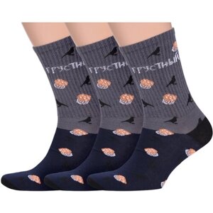 Мужские носки Flappers Peppers, 3 пары, размер 40-44, мультиколор