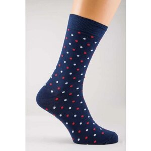 Мужские носки Годовой запас носков, 1 пара, классические, фантазийные, размер 25 (40-41), синий