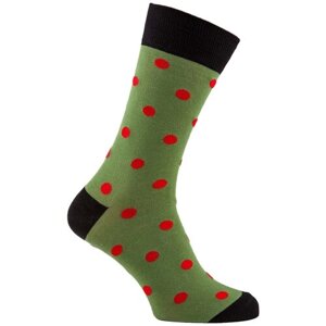 Мужские носки Годовой запас носков, 1 пара, классические, фантазийные, размер 25 (40-41), зеленый
