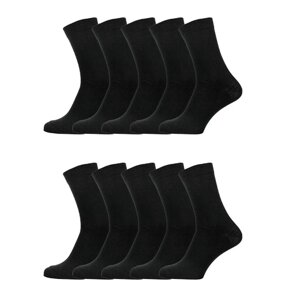 Мужские носки Годовой запас носков, 10 пар, классические, размер 29 (44-45), черный