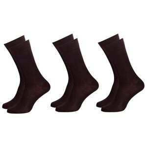 Мужские носки LorenzLine, 3 пары, классические, размер 43/46, черный