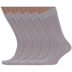 Мужские носки LorenzLine, 5 пар, антибактериальные свойства, размер 25 (39-40), серый