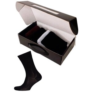 Мужские носки LorenzLine, 5 пар, классические, размер 43/46, черный