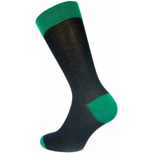 Мужские носки LUi, 1 пара, высокие, размер 39/41, зеленый, синий