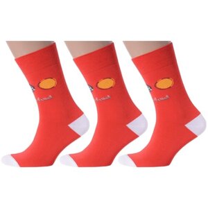 Мужские носки MoscowSocksClub, 3 пары, размер 27 (41-43), красный