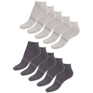 Мужские носки NL Textile Group, 10 пар, укороченные, размер 27, серый