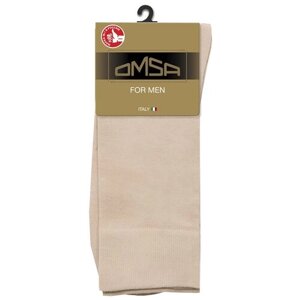 Мужские носки Omsa, 1 пара, размер 45-47, бежевый