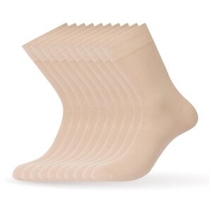 Мужские носки Omsa, 10 пар, 10 уп., высокие, размер 45-47, бежевый