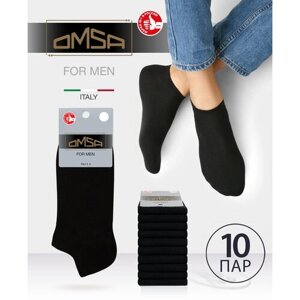 Мужские носки Omsa, 10 пар, размер 45;47, черный