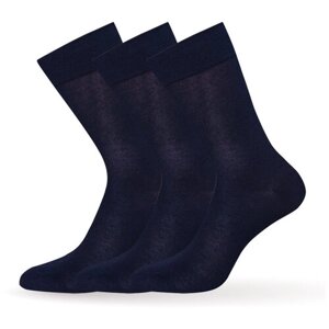 Мужские носки Omsa, 3 пары, 3 уп., классические, размер 42-44, синий