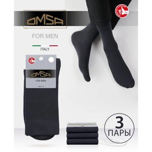 Мужские носки Omsa, 3 пары, размер 45-47 (29-31), серый