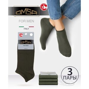 Мужские носки Omsa, 3 пары, размер 45;47, зеленый