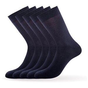 Мужские носки Omsa, 5 пар, 5 уп., высокие, размер 45-47, синий