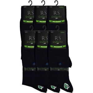 Мужские носки Raffaello Socks, 6 пар, высокие, воздухопроницаемые, размер 42-45, синий