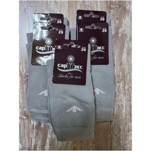 Мужские носки САРТЭКС, 5 пар, 5 уп., классические, размер 38-40, серебряный