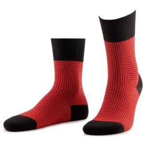 Мужские носки Sergio di Calze, 1 пара, классические, фантазийные, размер 25, красный