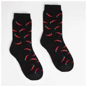 Мужские носки СИБИРЬ, 1 пара, классические, махровые, размер 25, черный