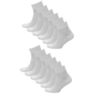 Мужские носки STATUS, 12 пар, укороченные, усиленная пятка, износостойкие, подарочная упаковка, на 23 февраля, быстросохнущие, вязаные, антибактериальные свойства, воздухопроницаемые, размер 25, серый