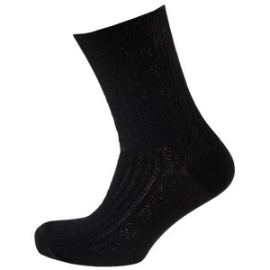 Мужские носки ТУЛЬСКИЙ ТРИКОТАЖ, 1 пара, высокие, ослабленная резинка, вязаные, размер 41/42, черный