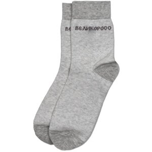 Мужские носки Великоросс, 1 пара, классические, размер 25 (38-41), серый