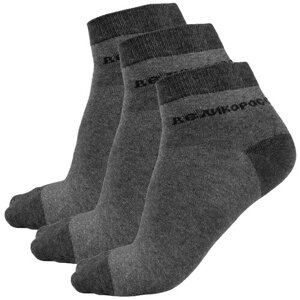 Мужские носки Великоросс, 3 пары, укороченные, размер 25 (38-41), серый