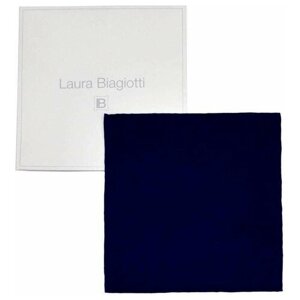 Нагрудный платок Laura Biagiotti, натуральный шелк, однотонный, синий