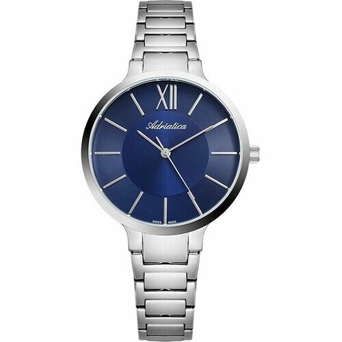 Наручные часы Adriatica Essence Часы женские Adriatica A3571.5165Q, серебряный, синий