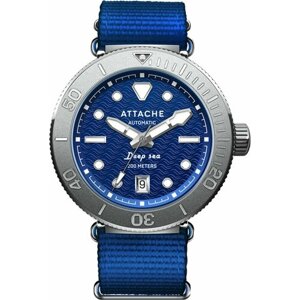 Наручные часы ATTACHE Часы Attache Deep Sea наручные мужские механические с автоподзаводом, синий