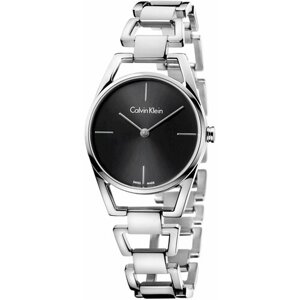 Наручные часы CALVIN KLEIN Dainty K7L23546, черный, серебряный