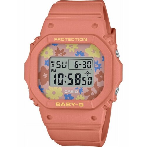 Наручные часы CASIO Baby-G Наручные часы Casio BGD-565RP-4ER, оранжевый, мультиколор