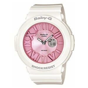 Наручные часы CASIO Baby-G Японские наручные часы CASIO Baby-G BGA-161-7B2, белый, розовый