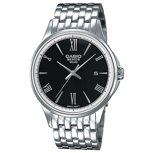 Наручные часы CASIO BEM-126D-1A, серебряный, черный