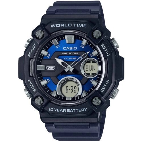 Наручные часы CASIO Casio AEQ-120W-2A, черный, синий