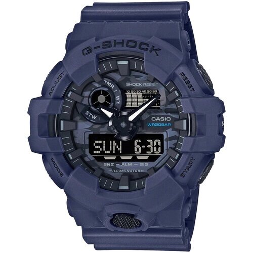 Наручные часы CASIO Casio GA-700CA-2A, черный, синий