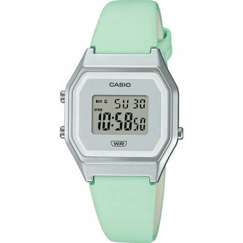 Наручные часы CASIO Casio LA-680WEL-3E, серебряный, зеленый
