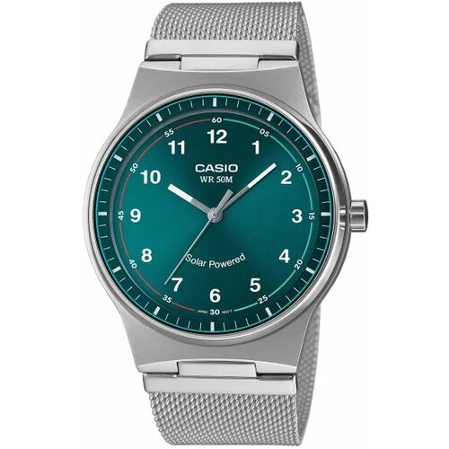 Наручные часы CASIO Casio MTP-RS105M-3B, серебряный, зеленый