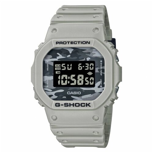 Наручные часы CASIO Часы Casio G-Shock DW-5600CA-8ER, хаки, серый