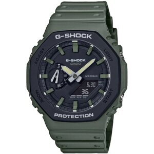 Наручные часы CASIO Часы Casio GA-2110SU-3A, зеленый, черный