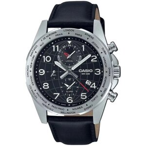 Наручные часы CASIO Часы мужские Casio MTP-W500L-1A, черный, серебряный