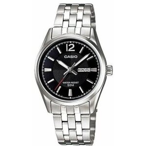 Наручные часы CASIO Часы наручные женские Casio Collection LTP-1335D-1A Гарантия 2 года, серый, серебряный